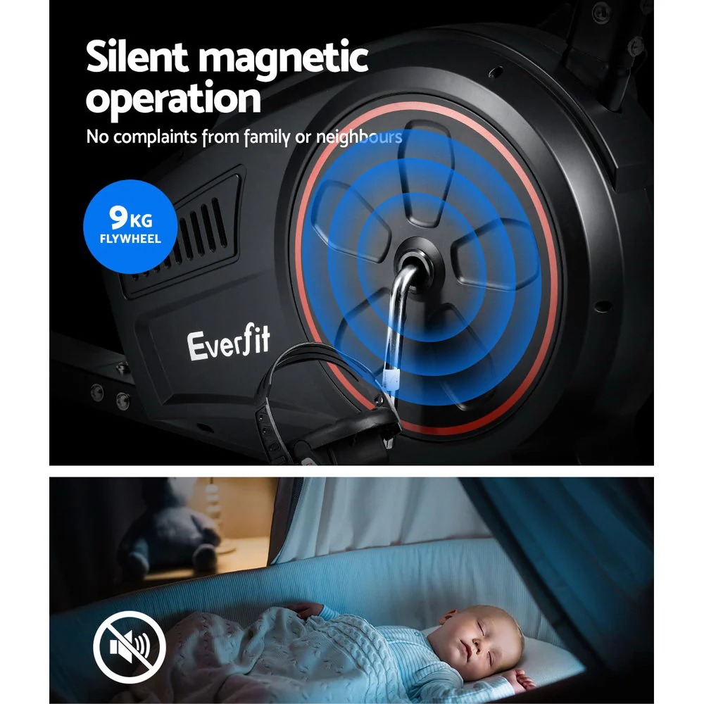 Everfit Exercise Bike Magnetic Recumbent Indoor Cycling Home Gym Cardio 8 Level - Nurns