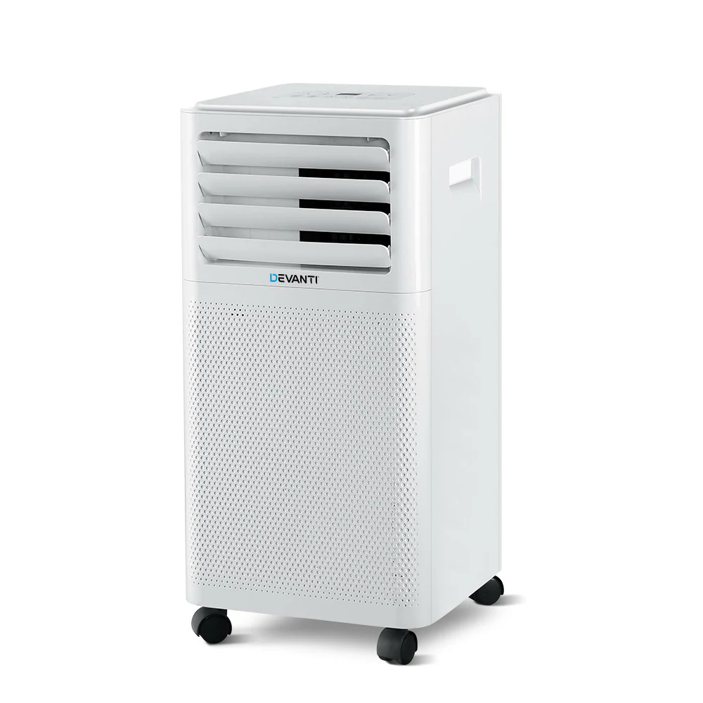 Portable Air Conditioner Cooling Mobile Fan Cooler Dehumidifier White 2000W - Nurns
