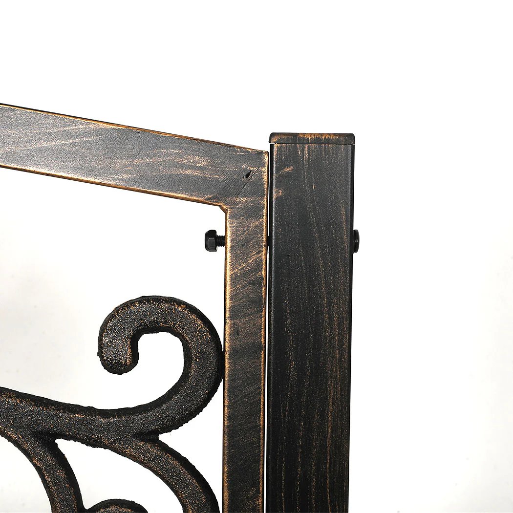 Calyx Garden Bench Seat Cast Iron Patio Benches Seats Lounge Chair - Bronze - Nurns