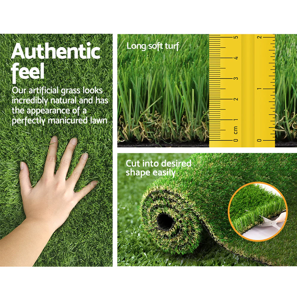 Primeturf Artificial Grass 30mm 1mx10m Synthetic Fake Lawn Turf Plastic Plant 4-coloured - Nurns
