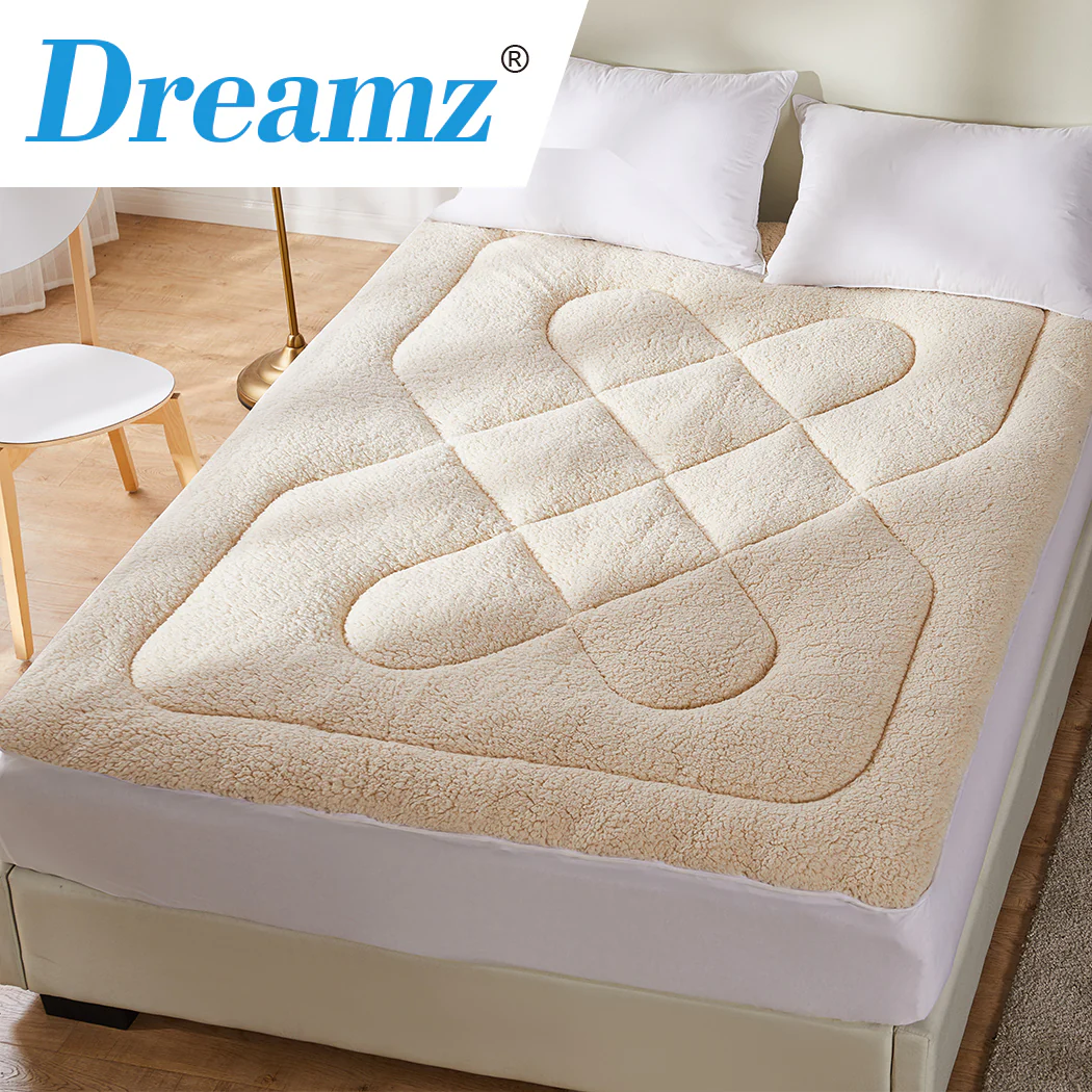 Queen DreamZ Mattress Topper 100% Wool Underlay - Nurns