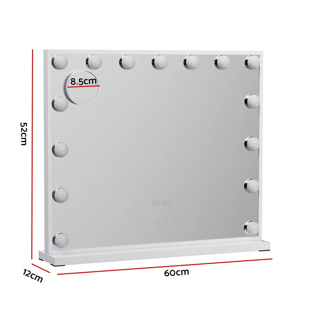 Makeup Mirror Hollywood 60x52cm 15 LED Time - Nurns