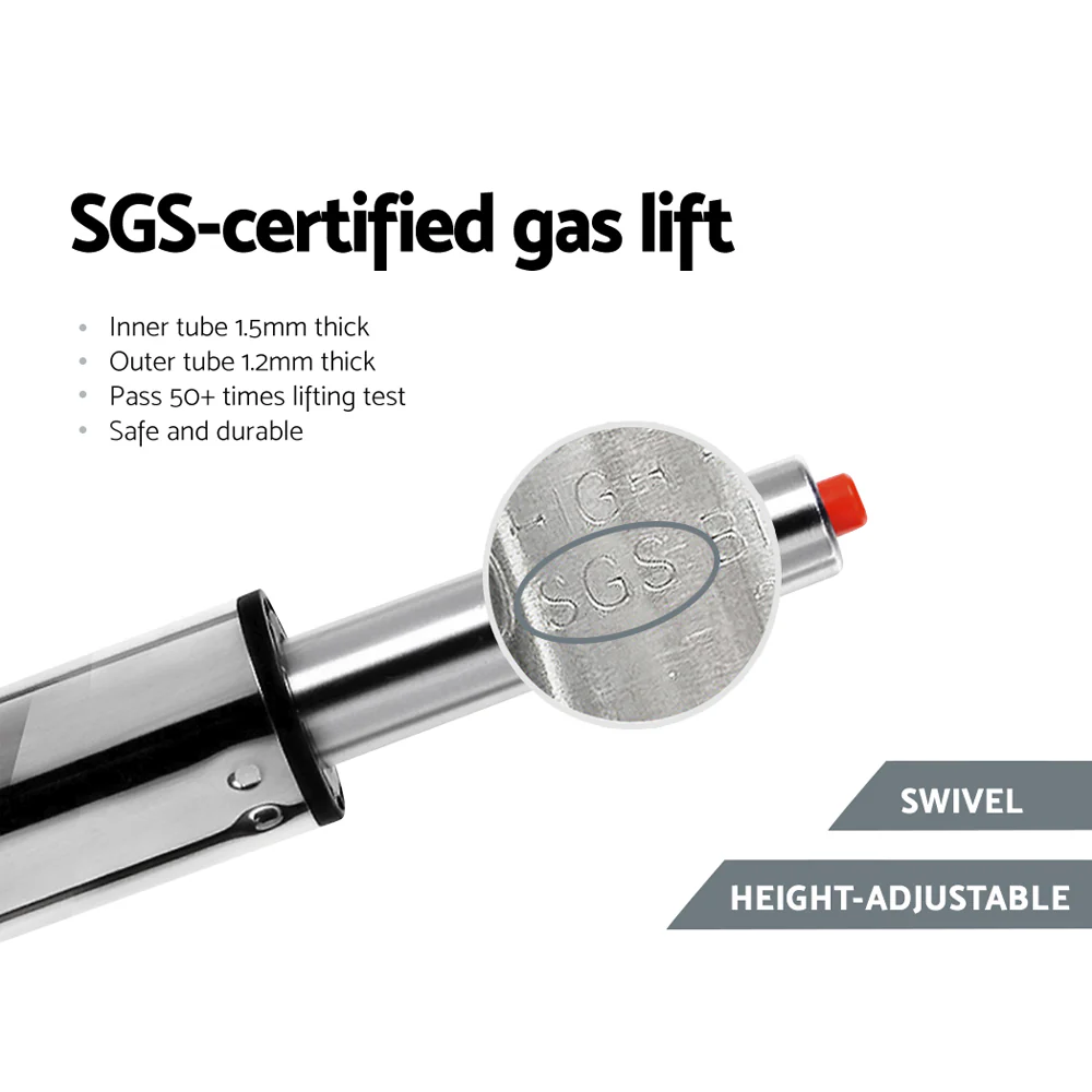 Set of 4 Corfu Bar Stools PU Leather Diamond Style - Grey - Nurns