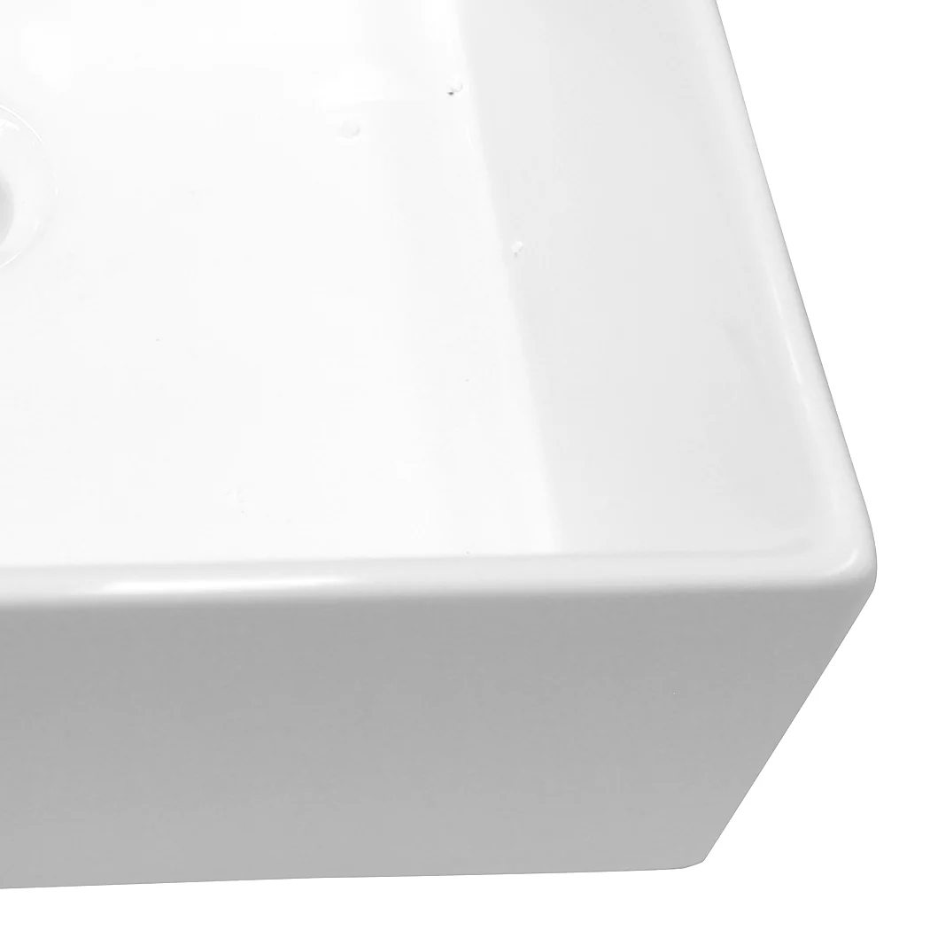 Ceramic Basin Bathroom Wash Counter - Rectangle - Nurns