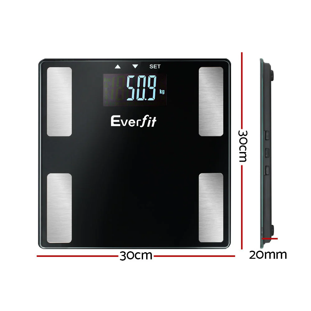 Electronic Digital Bathroom Scales Body Fat Scale Bluetooth Weight 180KG - Nurns