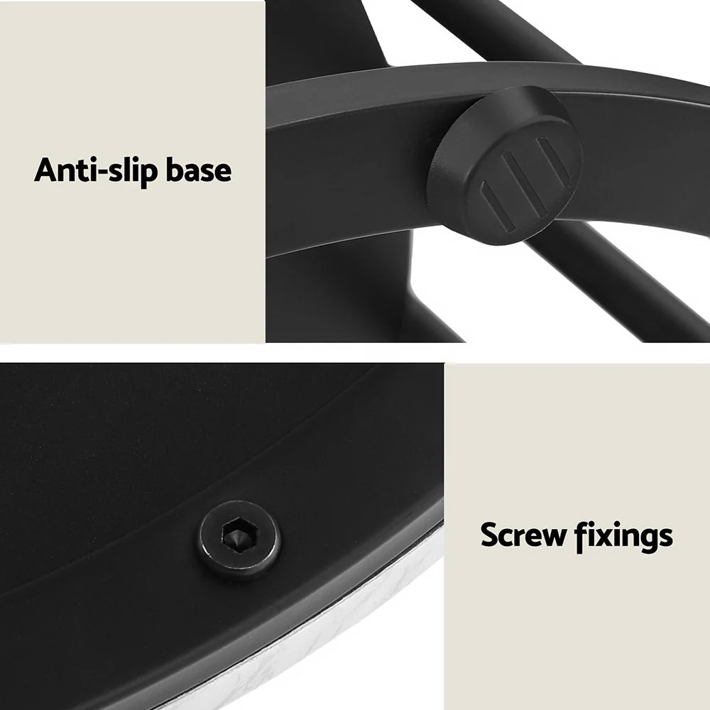 Ithuriel Coffee Table 2-Tier Round Marble Effect - White - Nurns