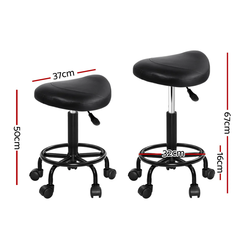 Salon Stool Saddle Swivel Chair - Nurns