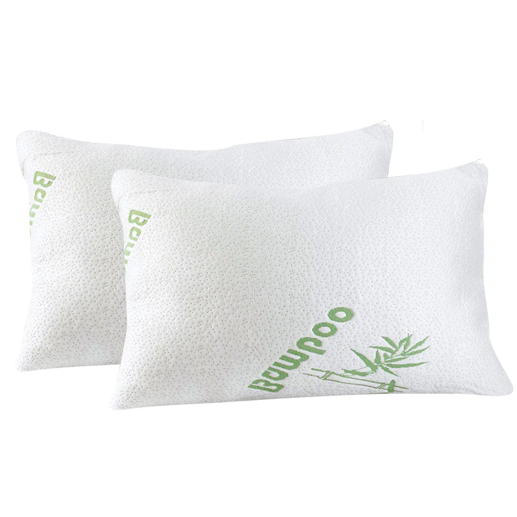 Set of 2 Memory Foam Pillow with Bamboo Fabric Cover - Nurns