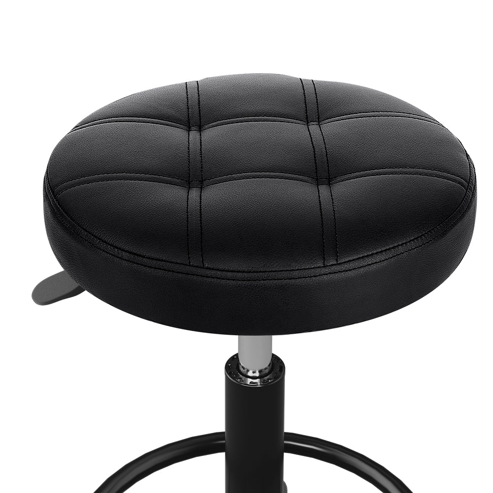 Salon Stool Round Swivel Chairs Black - Nurns