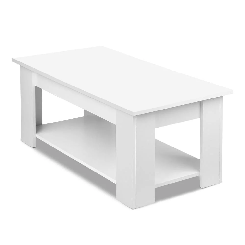 Lift Up Top Mechanical Coffee Table - White - Nurns