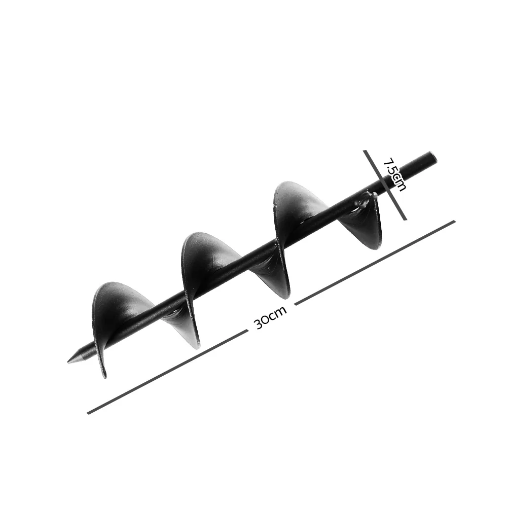 Power Garden Auger Small Earth Planter 75x300Mm Black - Nurns