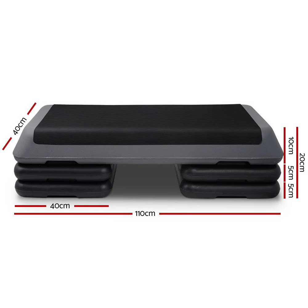 Everfit 3 Level Aerobic Step Exercise Stepper 110cm Gym Home Fitness - Nurns