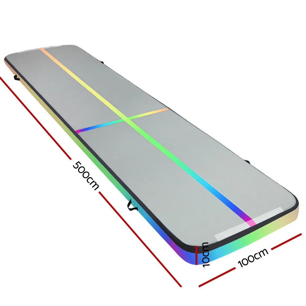 Everfit 5X1M Air Track Inflatable Tumbling Mat Gymnastics Yoga Mat - Nurns