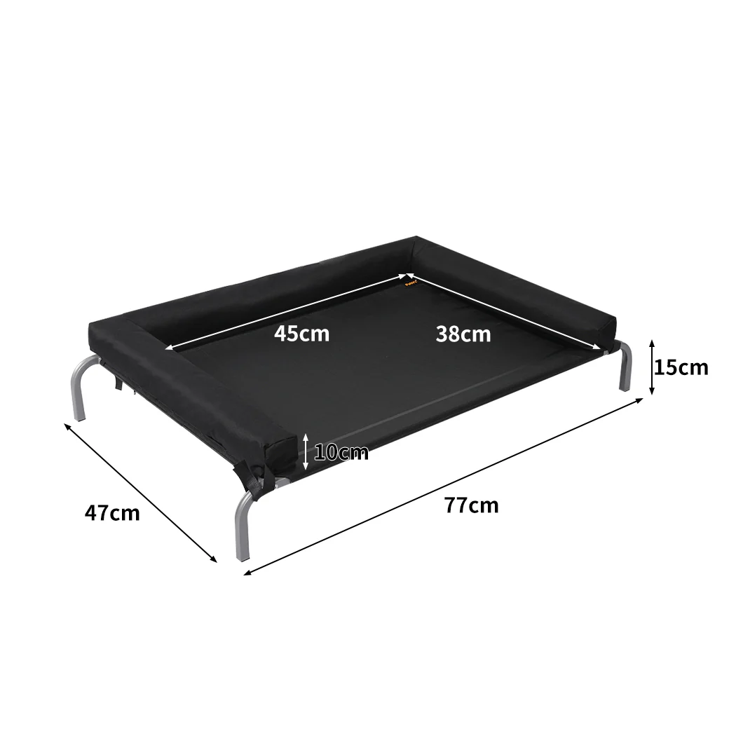 MEDIUM Dog Beds Elevated Pet Puppy - Black - Nurns