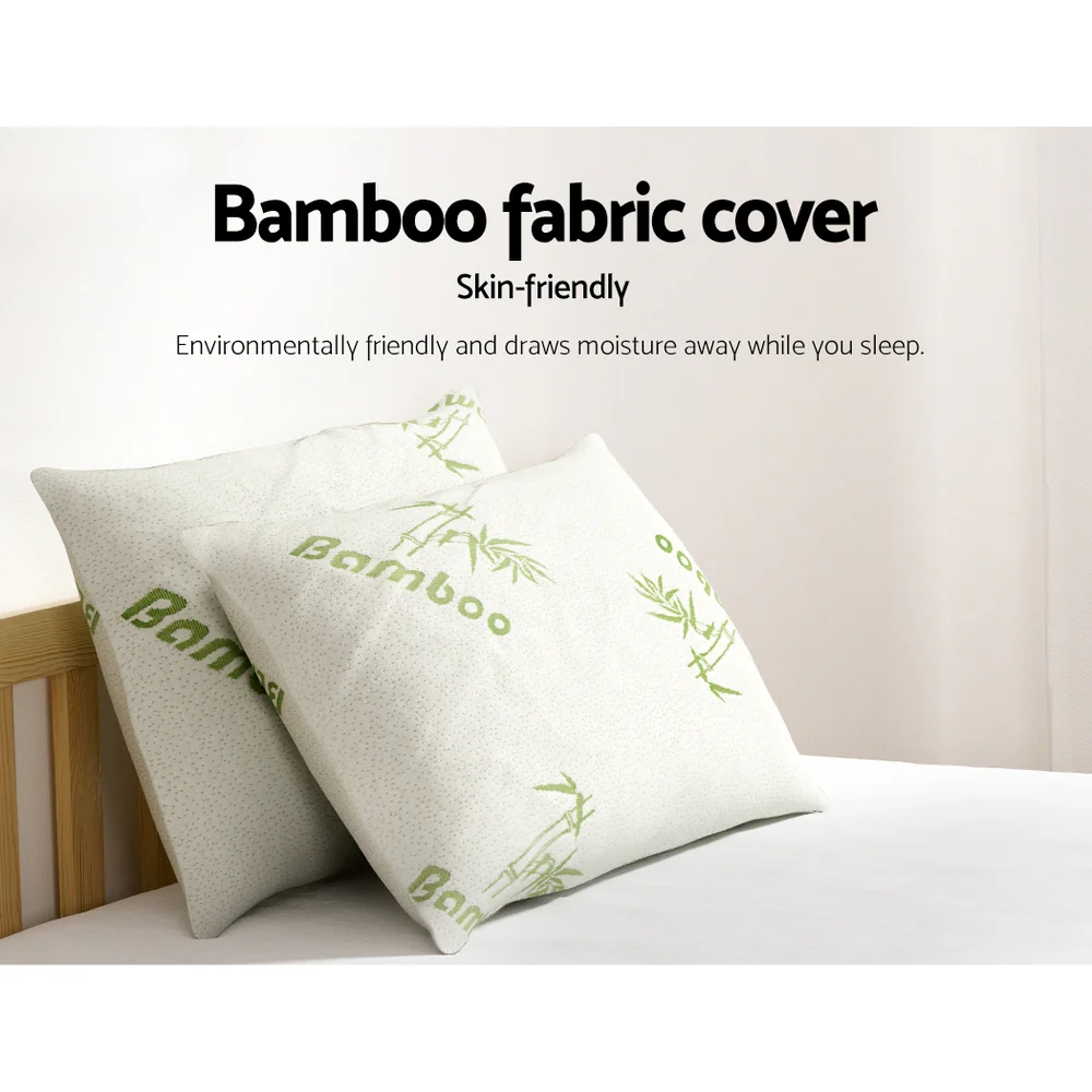 Set of 4 Bamboo Pillow Family Hotel - Nurns