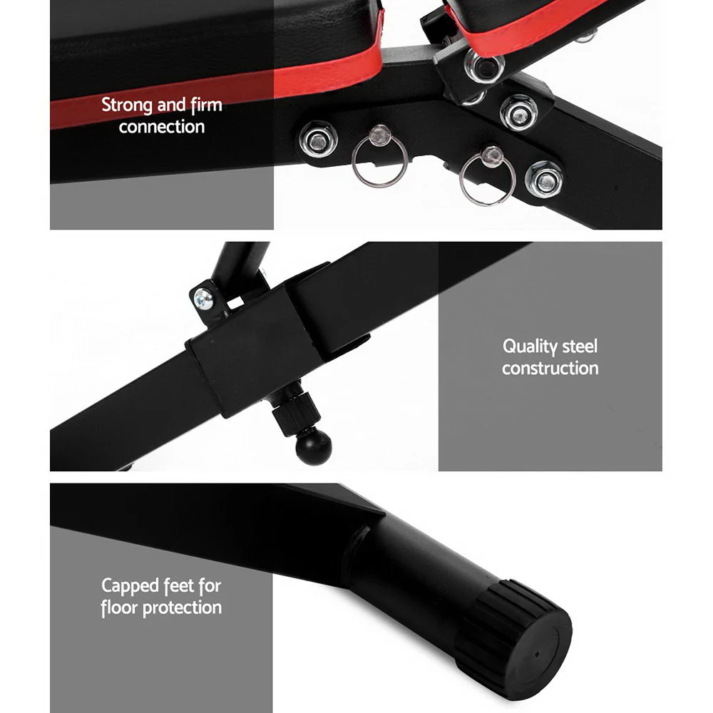 Everfit Weight Bench Adjustable FID Bench Press Home Gym 150kg Capacity - Nurns