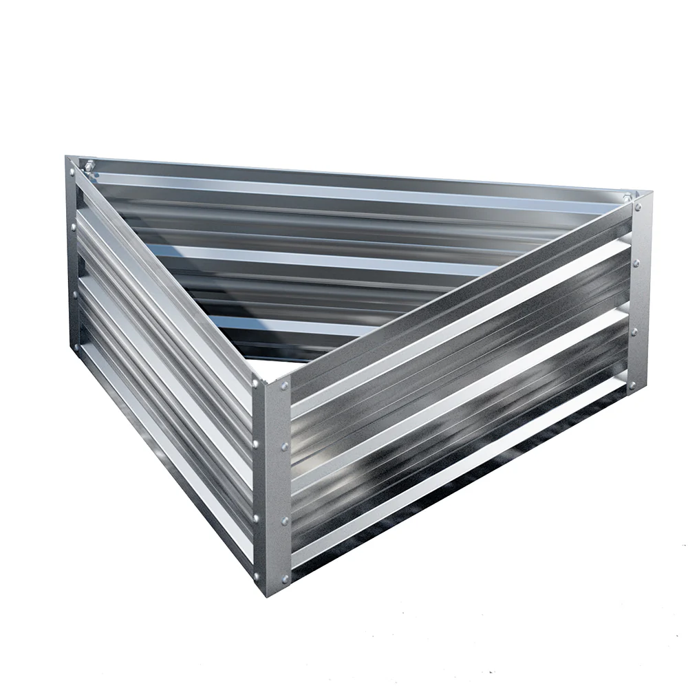 Garden Bed 86x86x30cm Planter Box Raised Container Galvanised Herb - Nurns