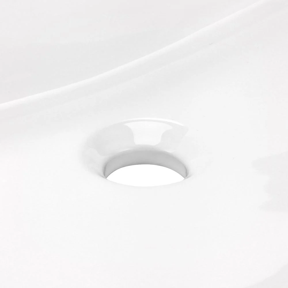 60x38.5x13cm Ceramic Rectangle Sink Bowl - White - Nurns