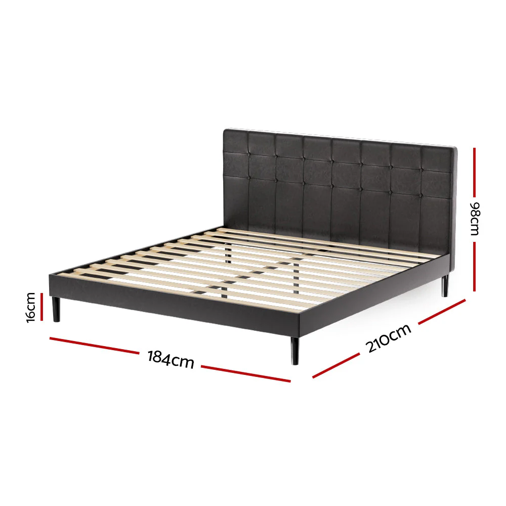 Epidote Bed & Mattress Package with 32cm Mattress - Black King - Nurns