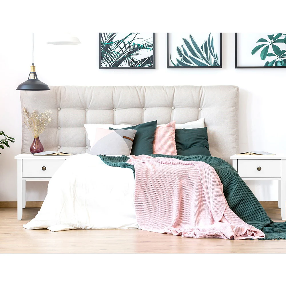 Jonquiere Wooden Bedside Tables Side Table Nightstand White Storage Cabinet Lamp - White - Nurns