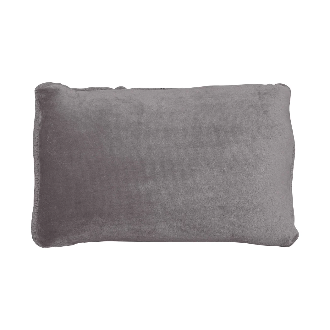 DOUBLE Luxury Flannel Quilt Cover with Pillowcase - Silver Grey - Nurns