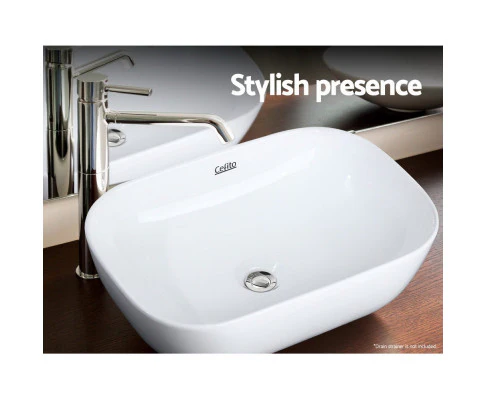 Ceramic Bathroom Basin Sink Vanity Above Counter Basins White Hand Wash - Nurns