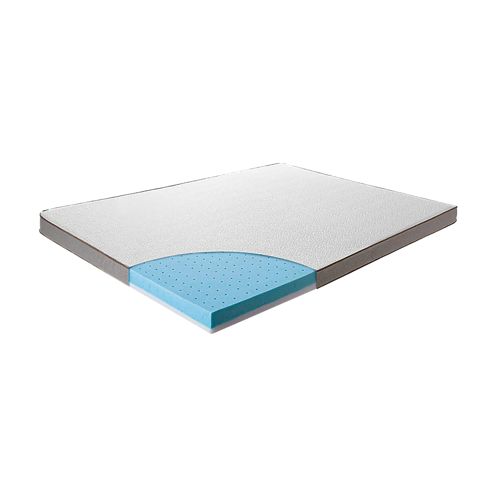 Queen Palermo Memory Foam Mattress Topper Cooling Gel Infused CertiPUR Approved - Nurns