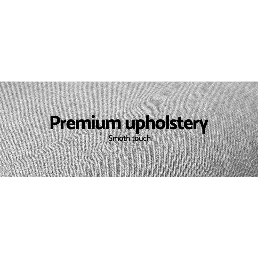 Meleena 3-Seater 188cm Sofa Bed Faux Linen - Grey - Nurns