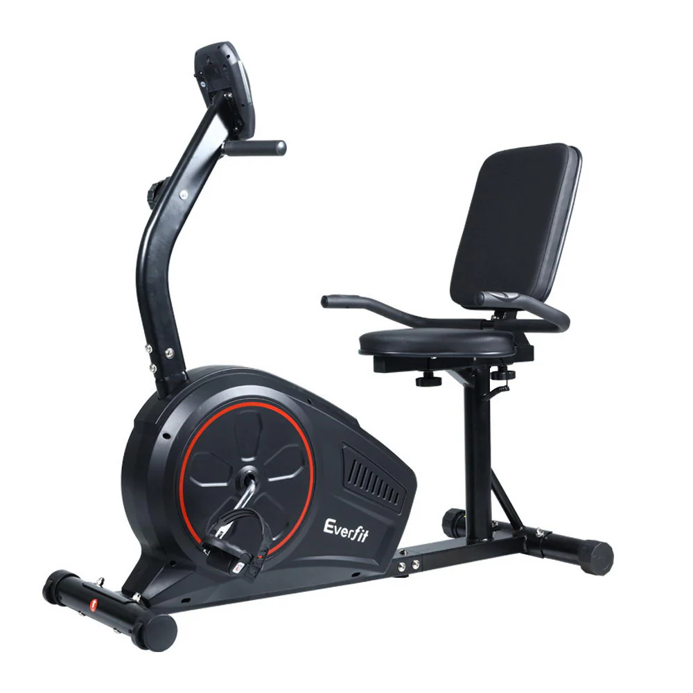 Everfit Exercise Bike Magnetic Recumbent Indoor Cycling Home Gym Cardio 8 Level - Nurns