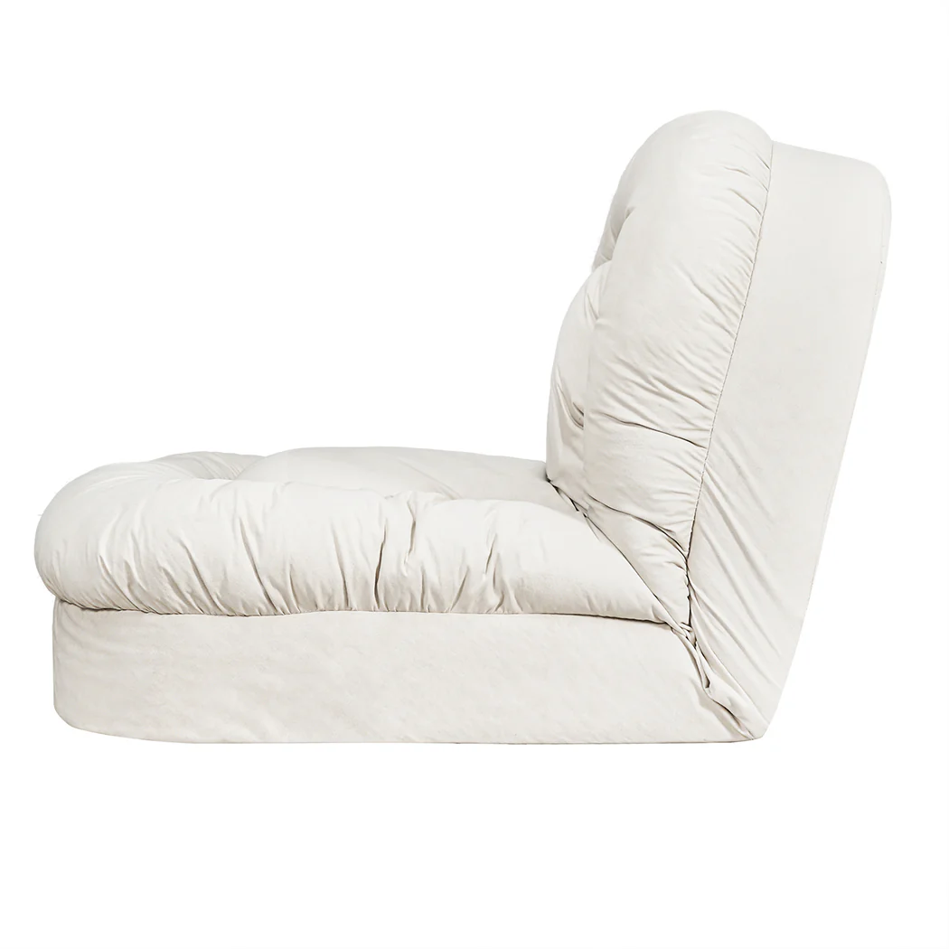 Mirabel Convertible Lounge Floor Sofa Bed - White - Nurns