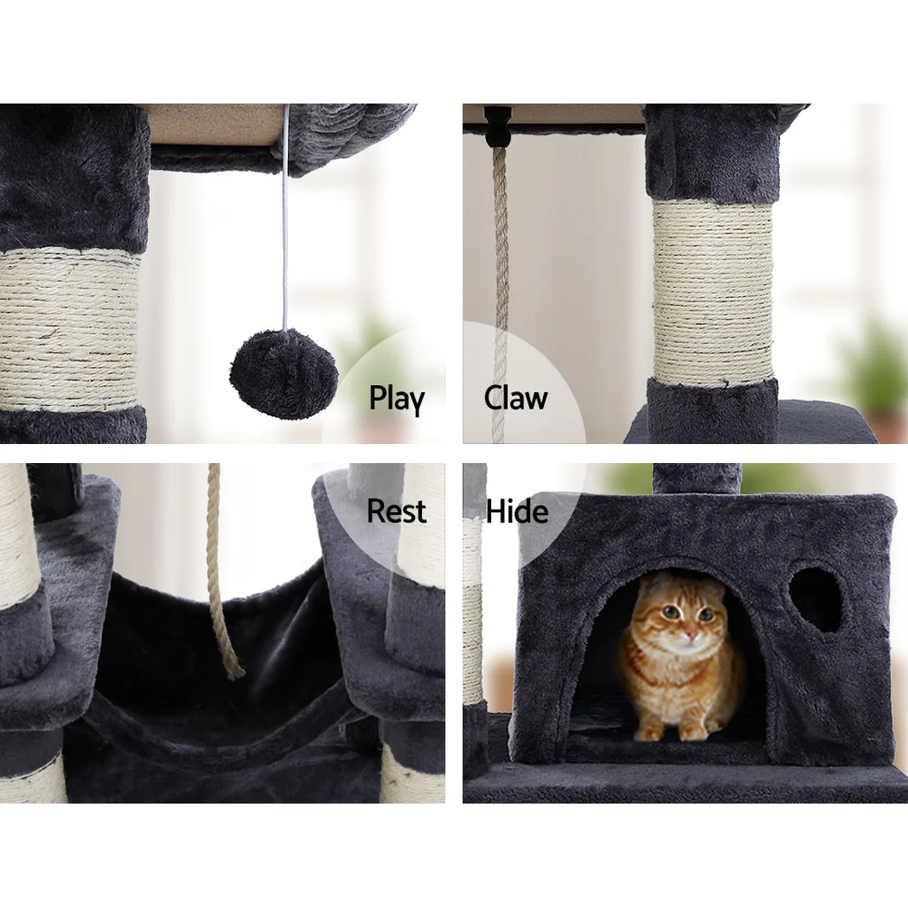 Cat Tree Trees Scratching Post Scratcher Tower Condo House Furniture Wood - Nurns