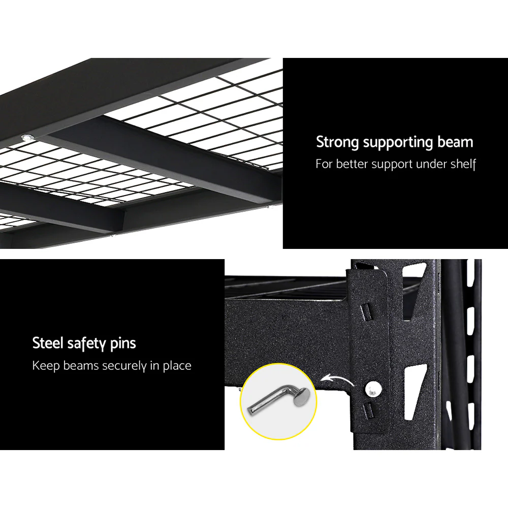 Giantz 4Mx2M Garage Shelving Warehouse Rack Pallet Racking Storage Shelve Black - Nurns