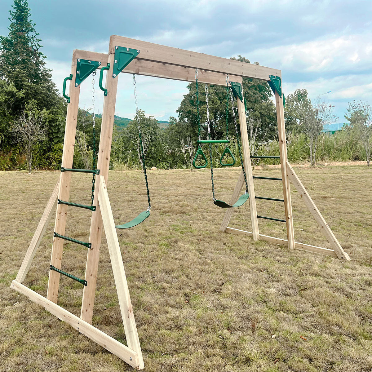 Kids Daintree 2-in-1 Monkey Bars & Swing Set - Nurns