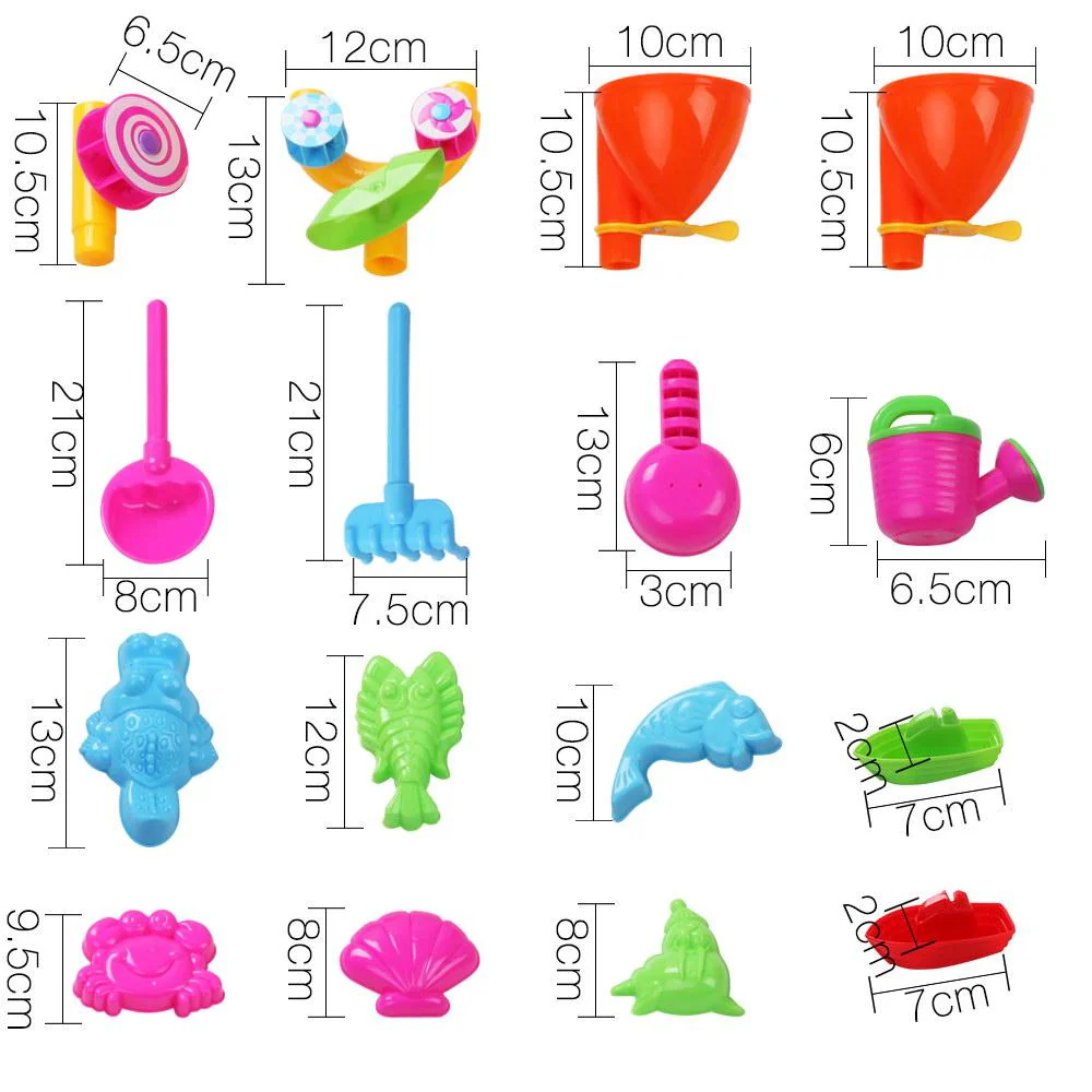 Kids Sandpit Pretend Play Sets Beach Toys Outdoor Sand Water Table Set - Nurns