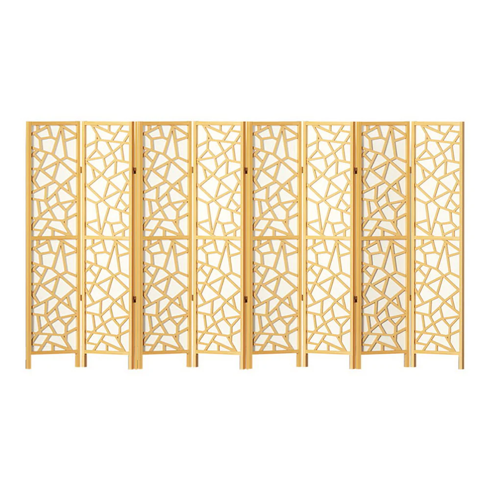 8 Panel Room Divider Screen 325x170cm - Natural - Nurns
