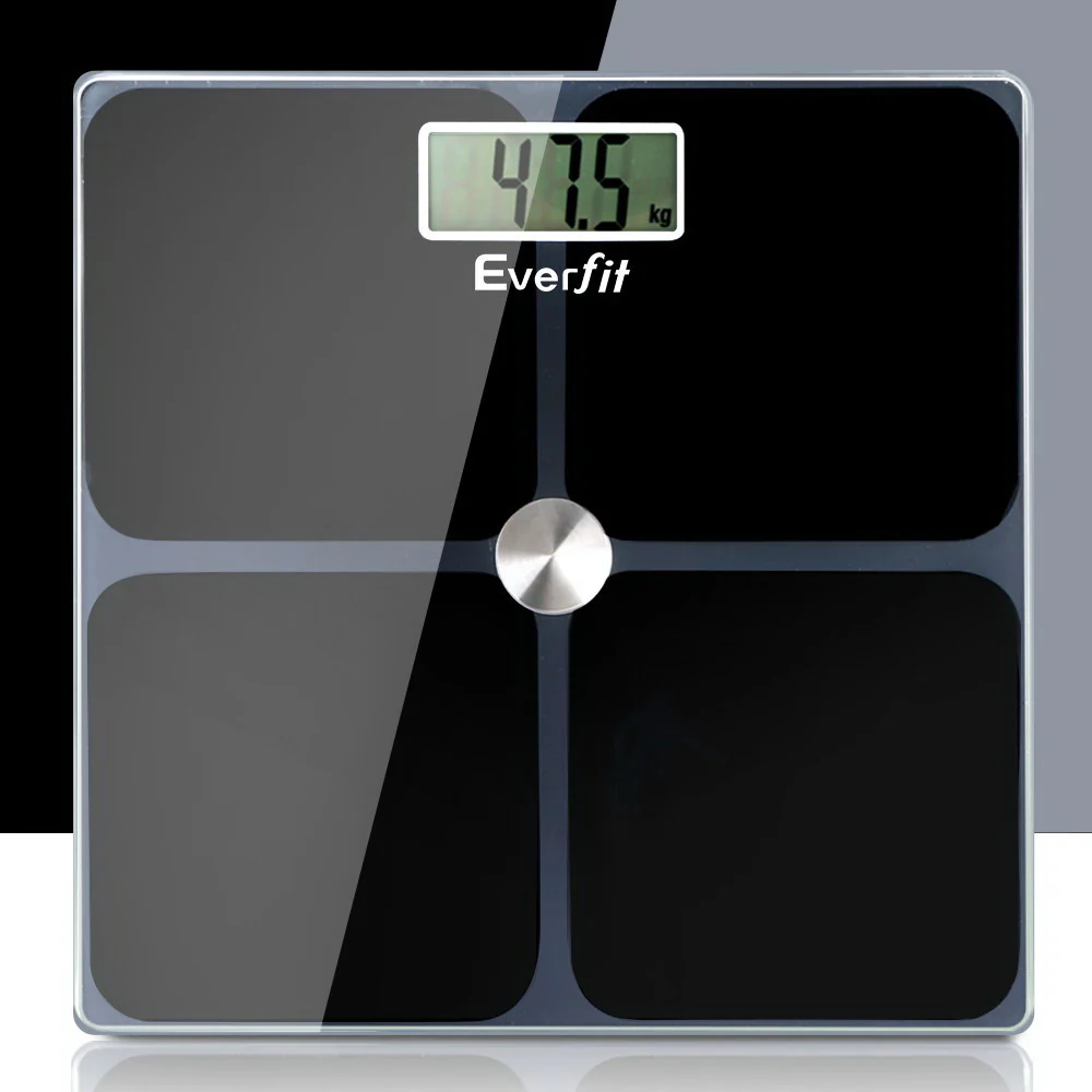 Everfit Electronic Digital Bathroom Scale Weighing Tracker Gym 180kg - Nurns