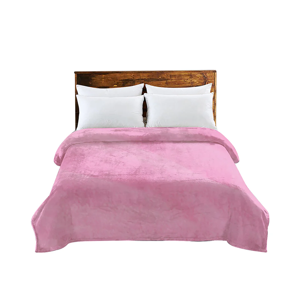 Waylon Throw Ultra-Soft Blanket 320gsm 220x160cm Warm - Pink - Nurns