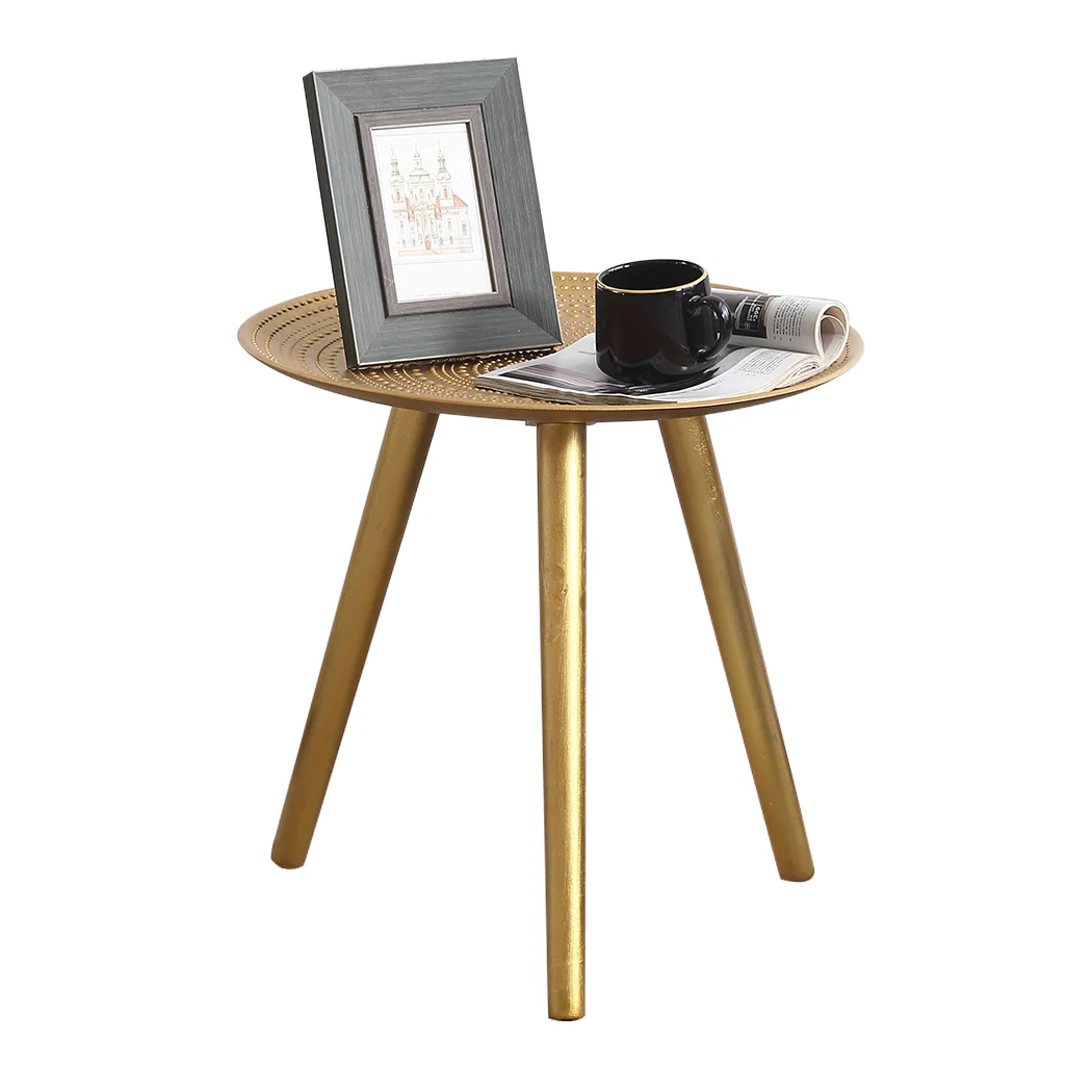 Icarus Side End Table Antique Storage Modern Furniture - Gold - Nurns