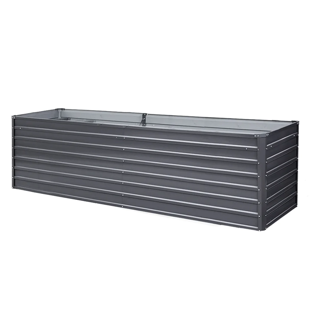 Garden Bed 320x80x77cm Planter Box Raised Container Galvanised Herb - Nurns