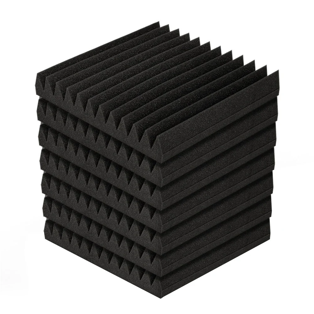 60pcs Acoustic Foam Panels Tiles Studio Sound Absorption Wedge 30x30CM - Nurns