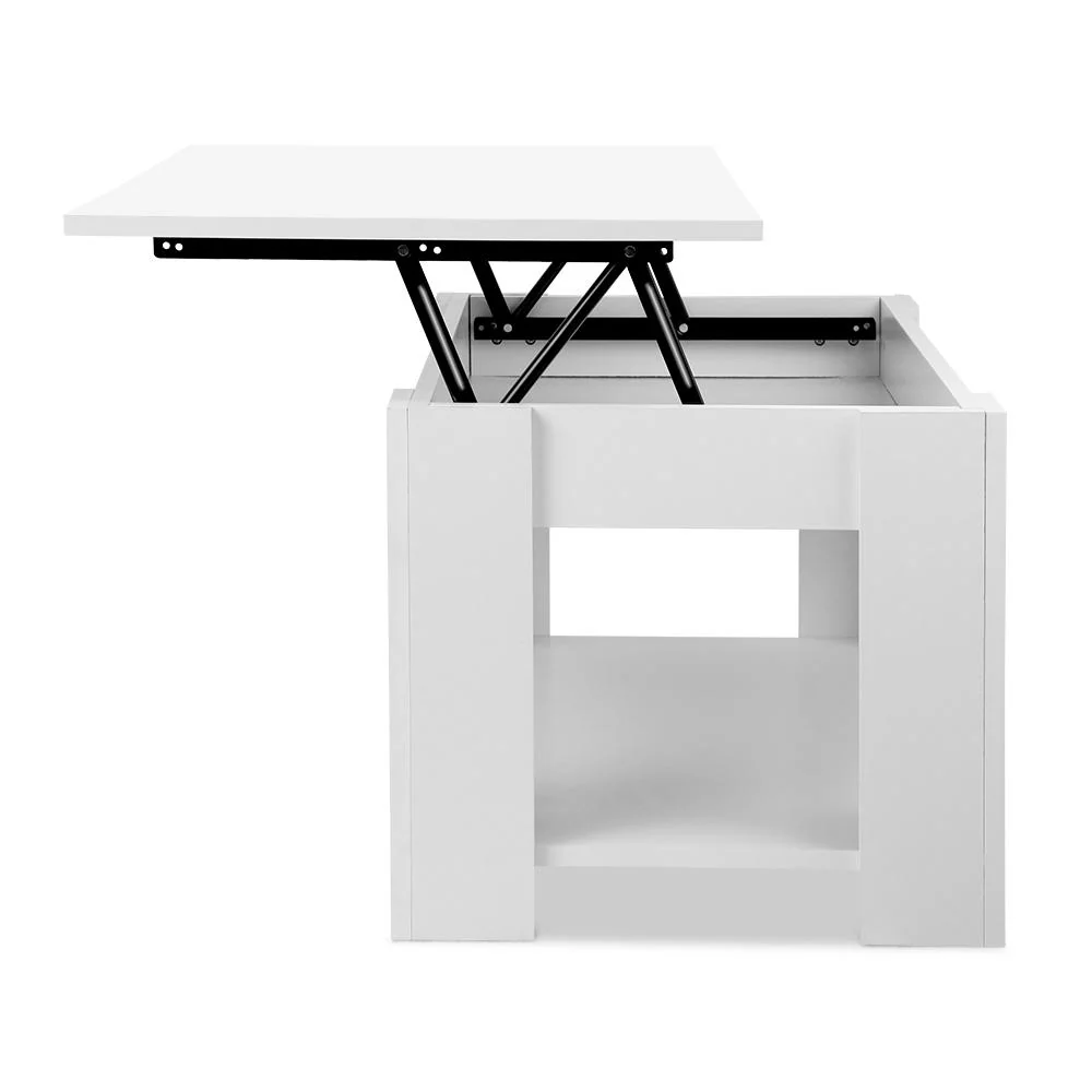 Lift Up Top Mechanical Coffee Table - White - Nurns