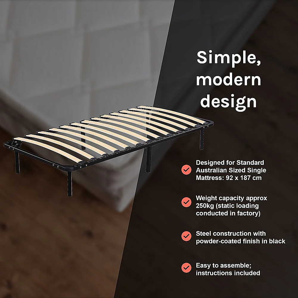 Eliana Metal Bed Frame - Black Single - Nurns