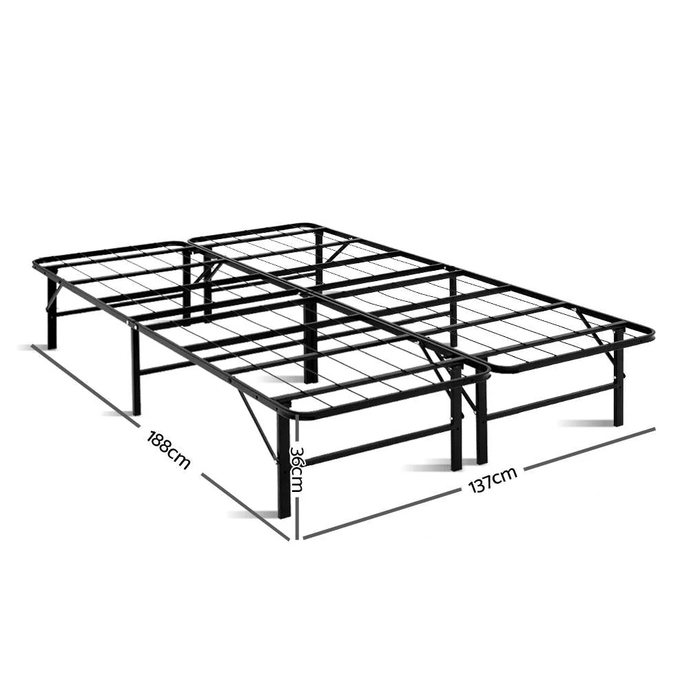Garnet Bed & Mattress Package - Black Double - Nurns