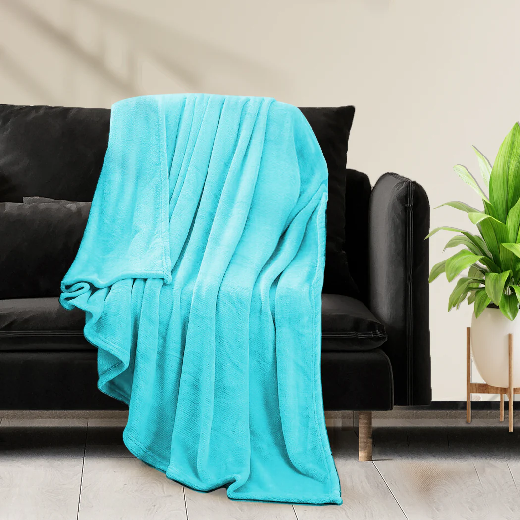 Waylon Throw Ultra-Soft Blanket 320gsm 220x160cm Warm - Teal - Nurns