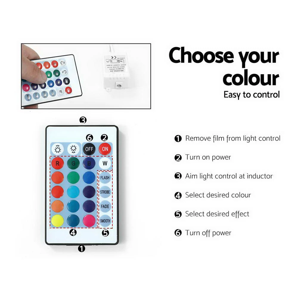 Espen 130cm TV Cabinet Entertainment Unit Stand RGB LED Gloss Furniture - Black - Nurns