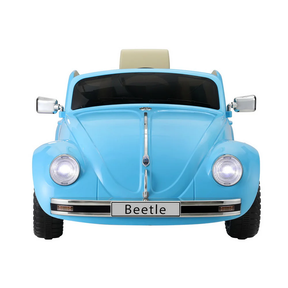 Kids Ride On Car Licensed Volkswagen Beetle Electric Toys Horn Remote 6V - Blue - Nurns