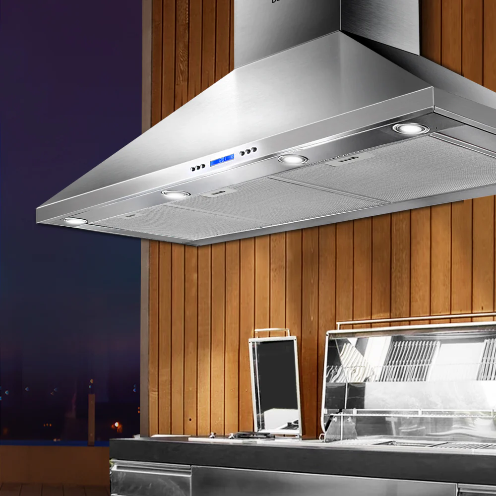 Devanti 1200mm Range Hood 120cm BBQ Commercial Rangehood - Nurns
