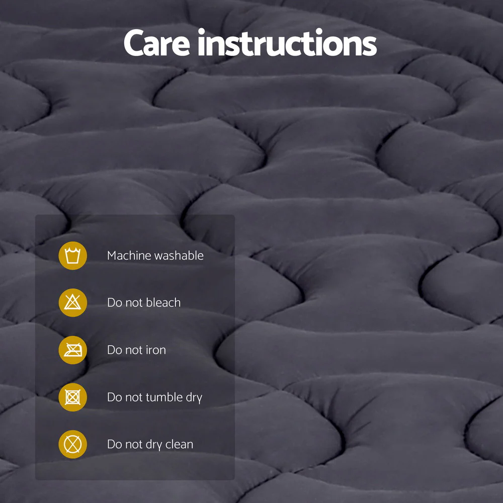 Single Giselle Bedding Mattress Topper Pillowtop 3-Zone - Nurns