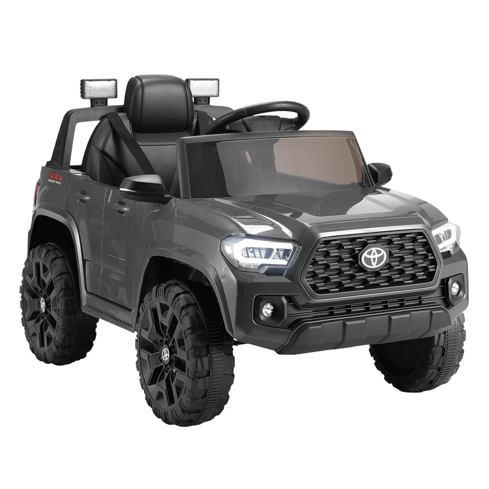 Kids Electric Ride On Car Toyota Tacoma Off Road Jeep Toy Cars Remote 12V - Grey - Nurns