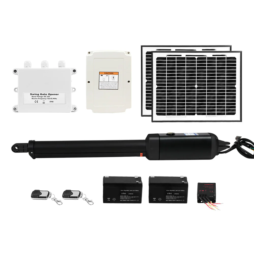 600KG Swing Gate Opener Automatic Electric Solar Power Remote Control - Nurns